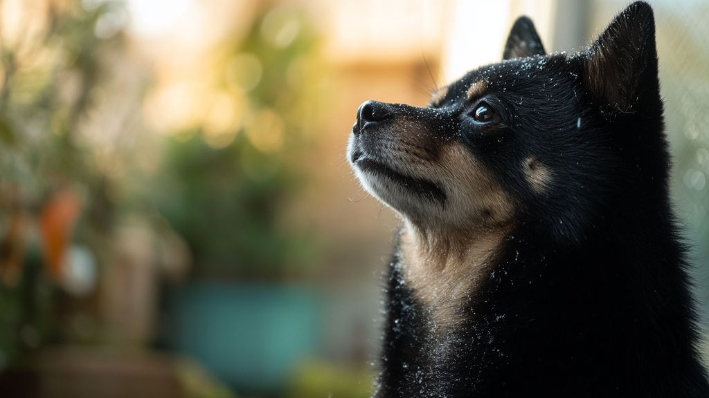 Entretien du pelage du Shiba Inu noir