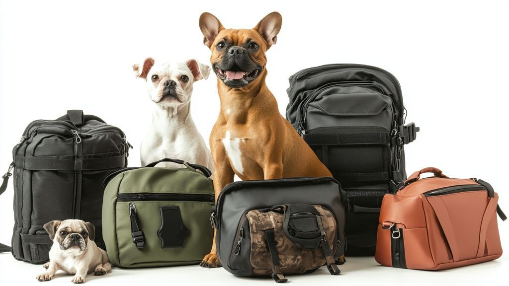 Transport de chiens sur scooter