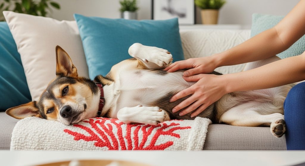 Chien ventre qui gargouille : comment calmer