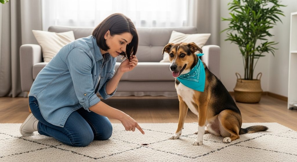 Sang dans les selles du chien : causes et que faire